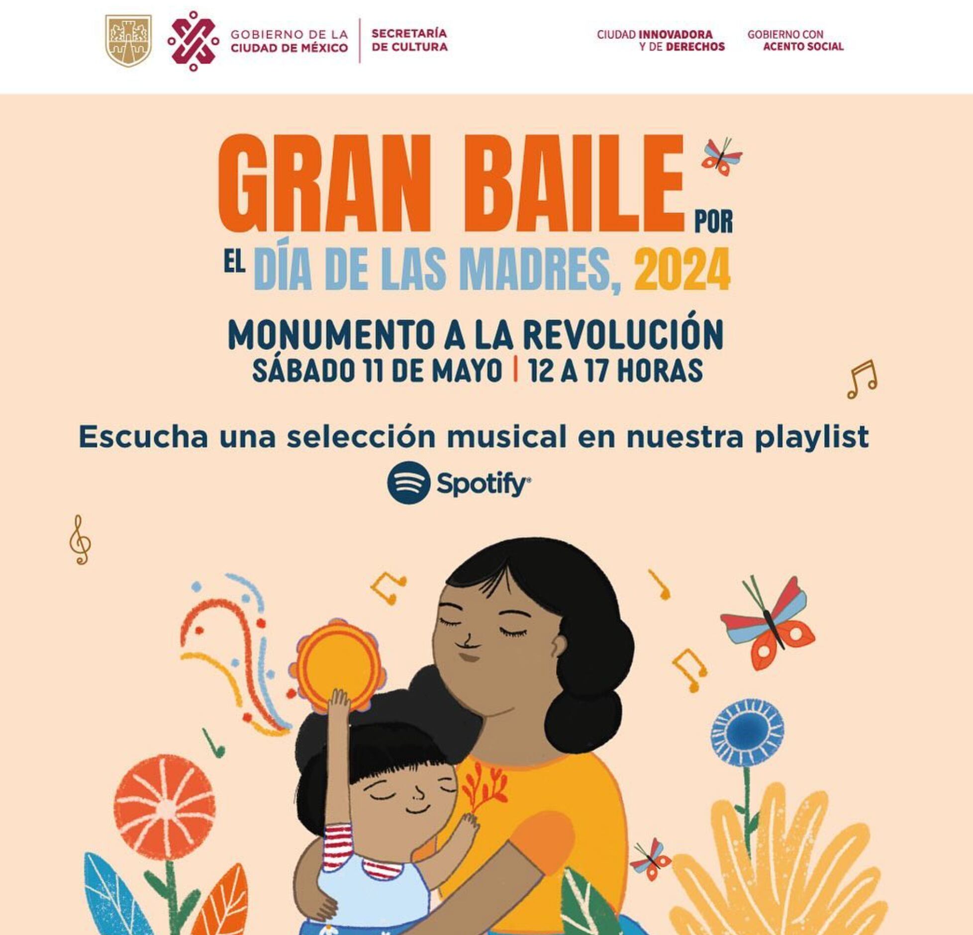 Gran Baile por el Días de las Madres en el Monumento a la Revolución