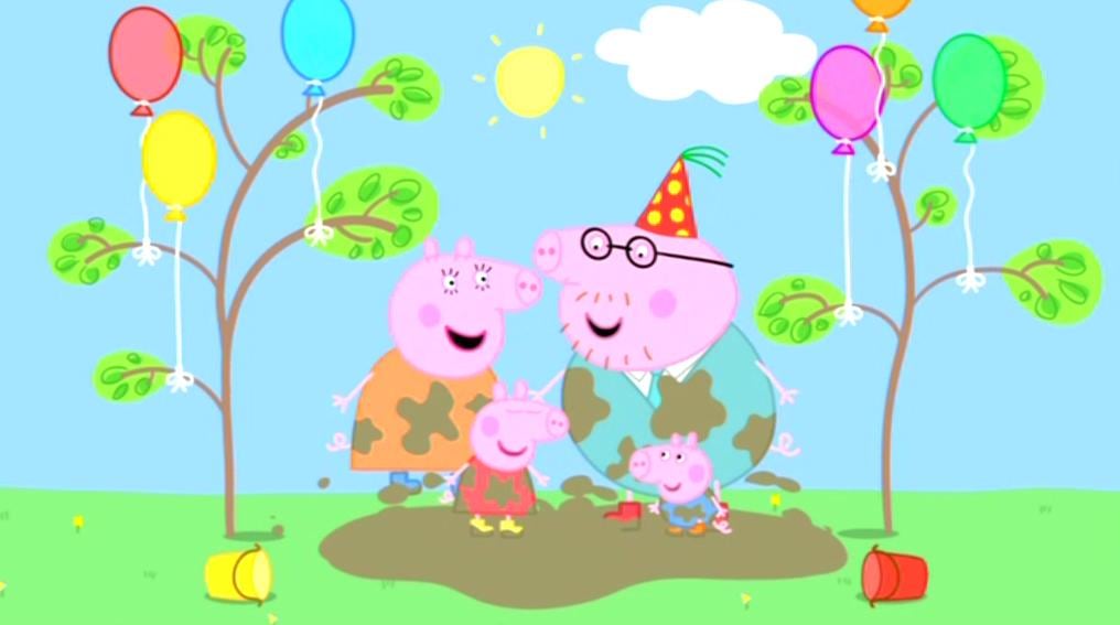 Tarjeta de feliz cumpleaños de Peppa Pig
