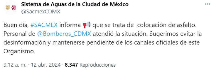 Sacmex CDMX negó que el fuego en la alcantarilla fuera por agua contaminada