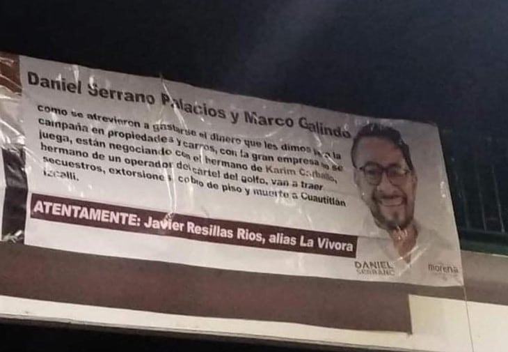 Supuesta narcomanta del Cártel del Golfo contra Daniel Serrano Palacios