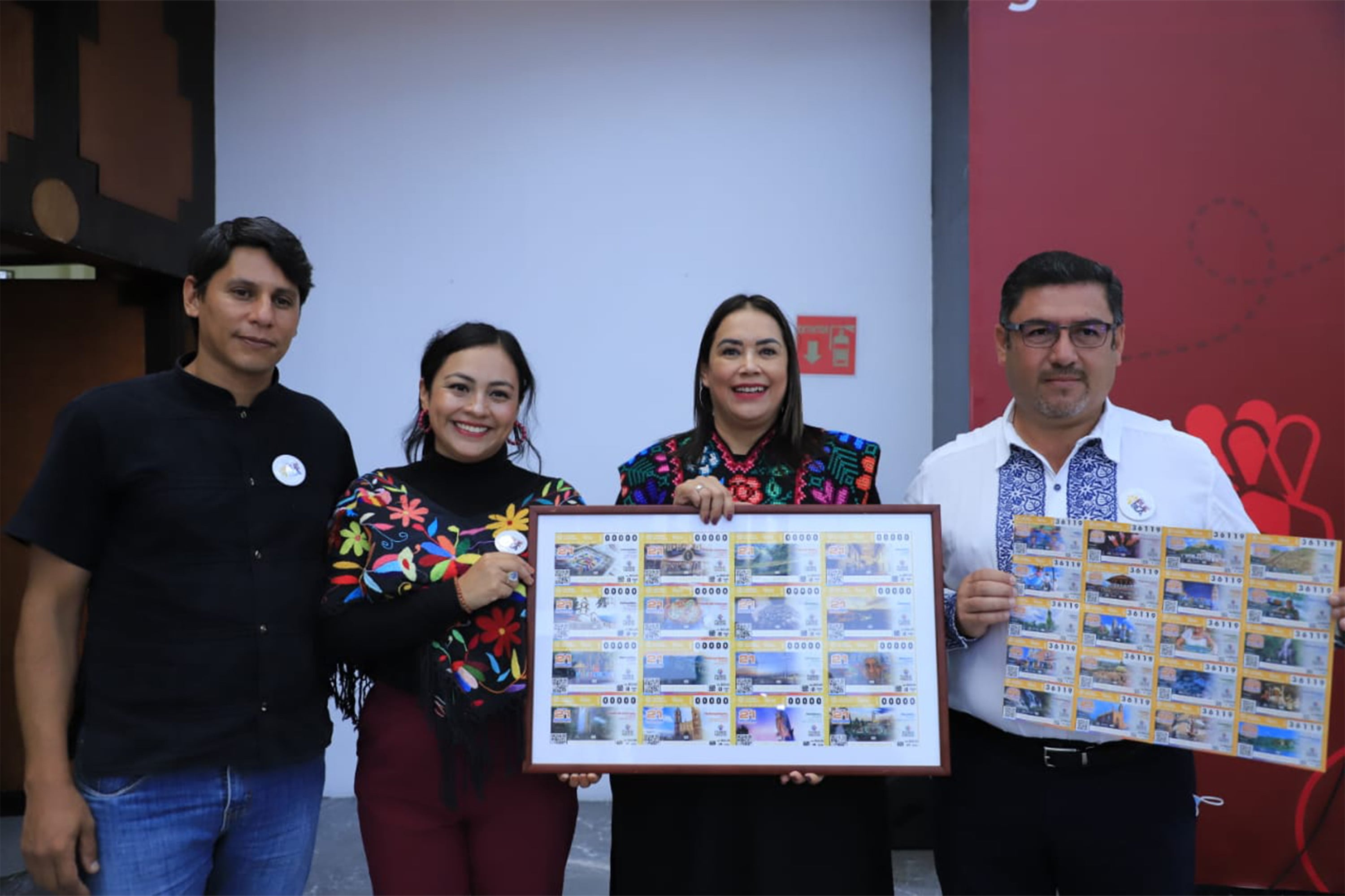 Presentación del billete de la Lotería Nacional