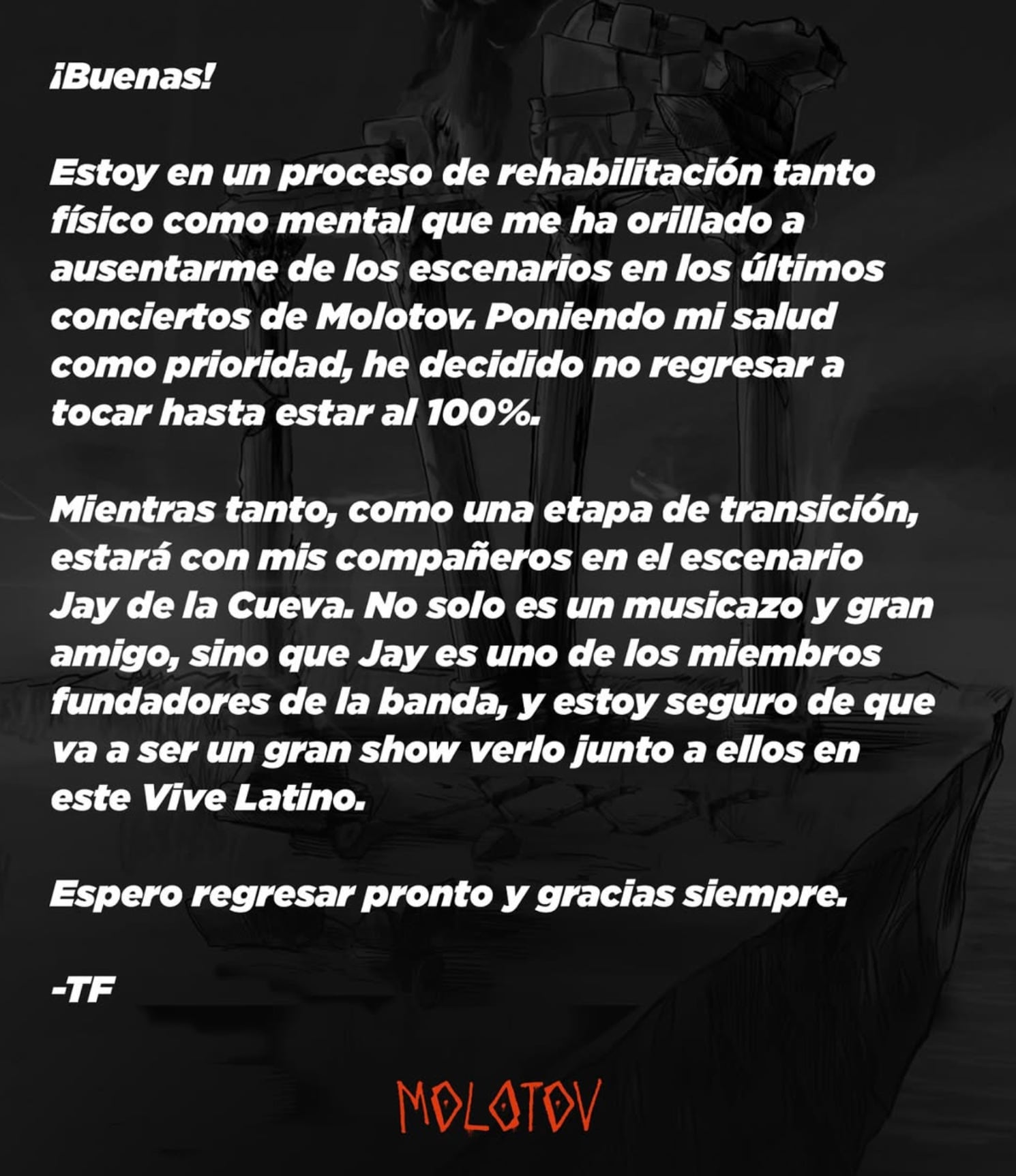 Tito Fuentes no estará en la presentación de Molotov en el Vive Latino 2025