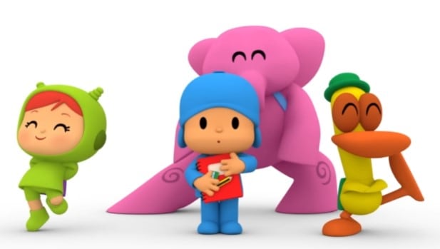 Pocoyó se divierte en la escuela