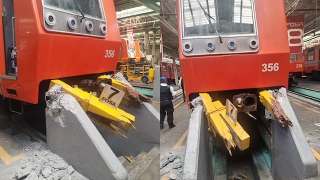 Choque de tren en estación El Rosario de la Línea 6 del Metro CDMX