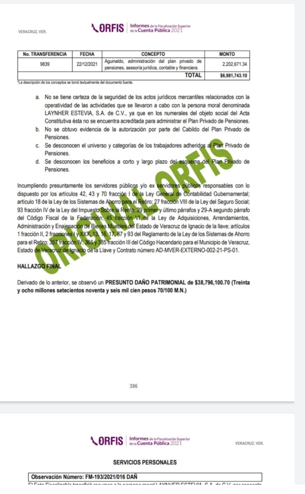 Órgano de Fiscalización Superior (ORFIS)