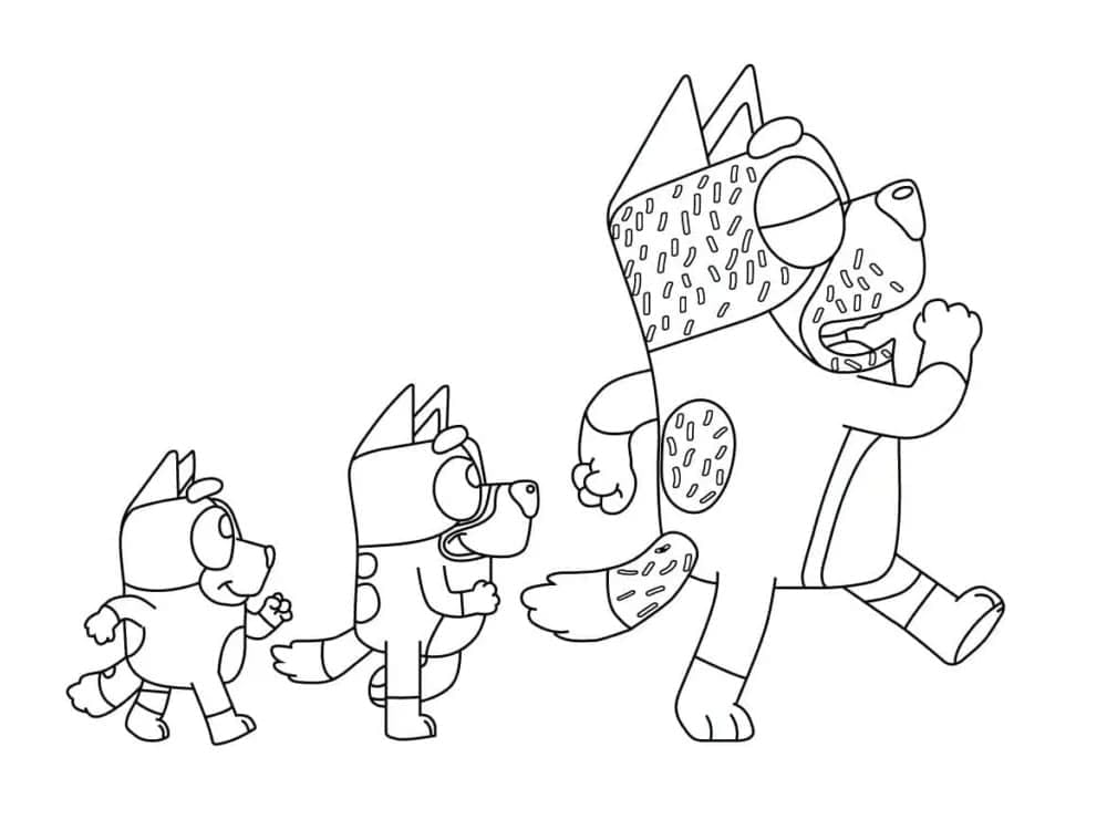 Dibujos de Bluey de vacaciones