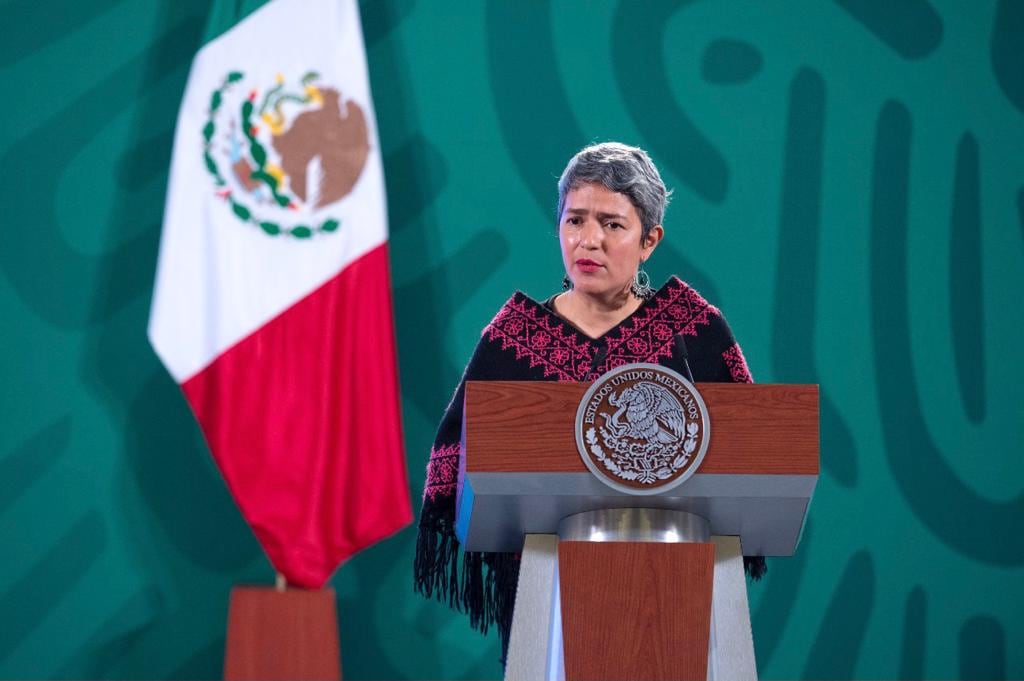 Karla Quintana en la mañanera