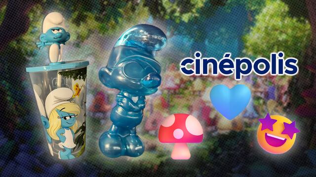 Vasos de Pitufos en Cinépolis