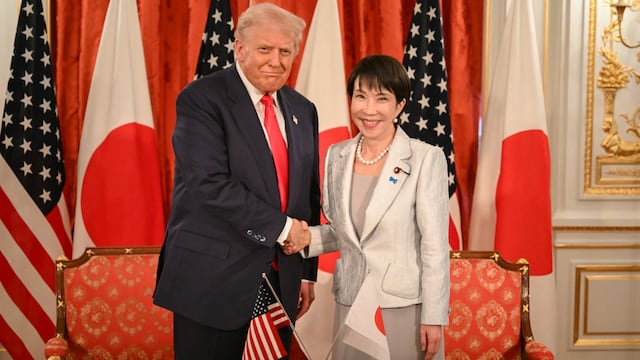 La primera ministra de Japón, Sanae Takaichi, y el presidente de Estados Unidos, Donald Trump