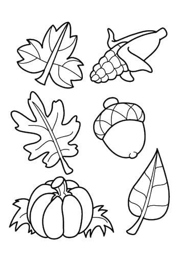 Dibujos bonitos de otoño para imprimir y colorear