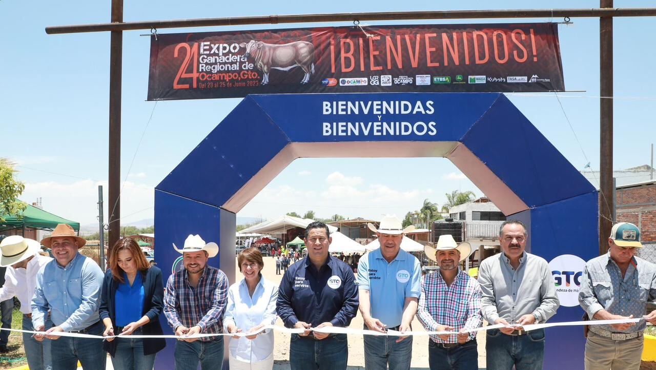 Durante la inauguración de 24 Expo Regional Ganadera de Ocampo 2023, el gobernador, Diego Sinhue Rodríguez, ratificó su apoyo para el campo en Guanajuato