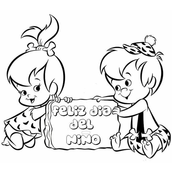 Dibujo del Día del Niño para colorear