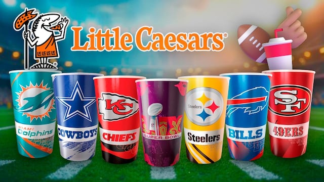 Vasos coleccionables de NFL en Little Caesars