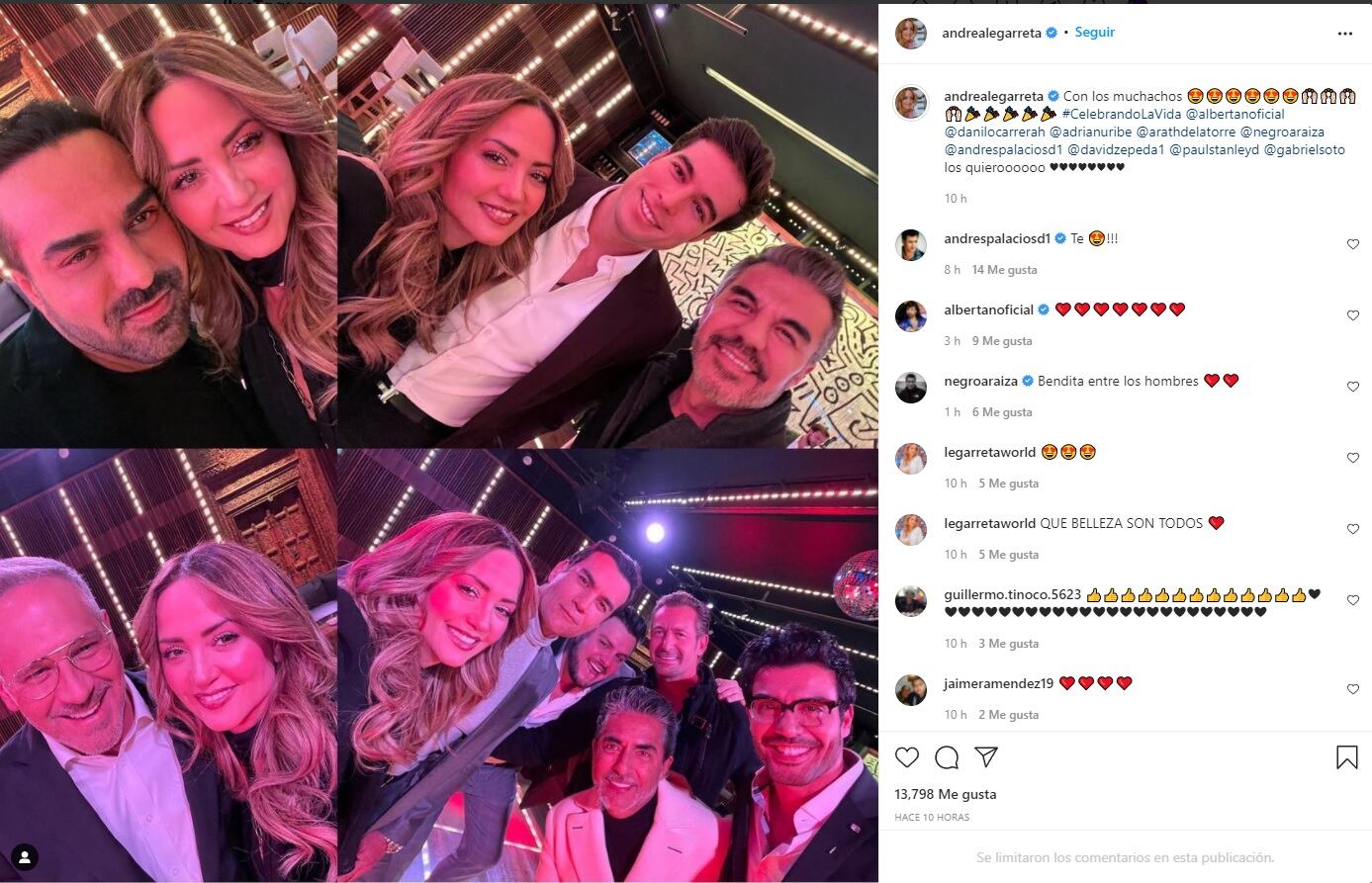 Andrea Legarreta presume reunión con grandes famosos