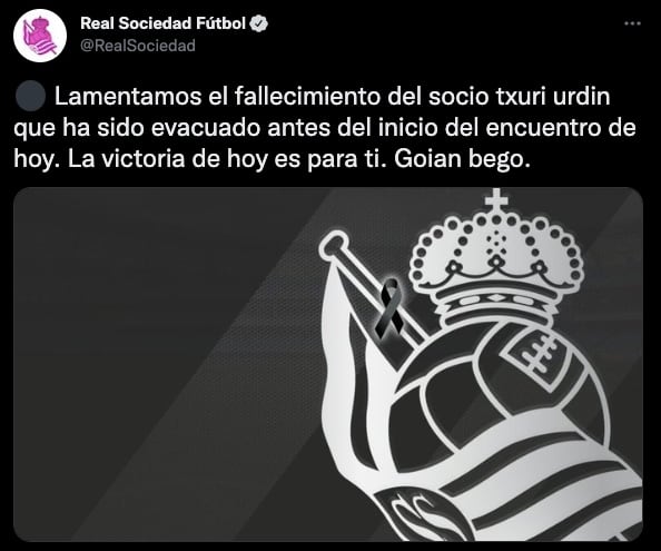 Muere aficionado en partido de LaLiga