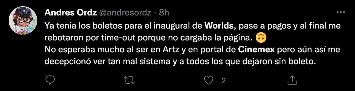 Boletos Worlds 2022