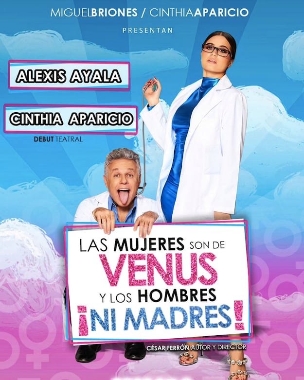 Cinthia Aparicio y Alexis Ayala juntos en obra de teatro