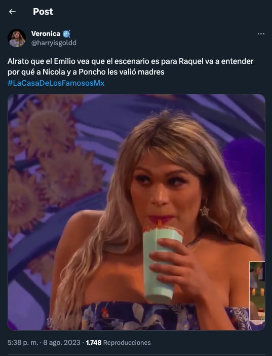 Memes por la noticia de Raquel Bigorra cantando en La casa de lo Famosos México