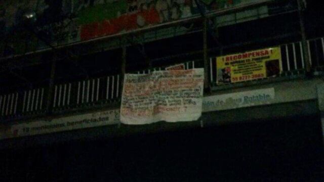 Narcomantas en puntos de Edomex.