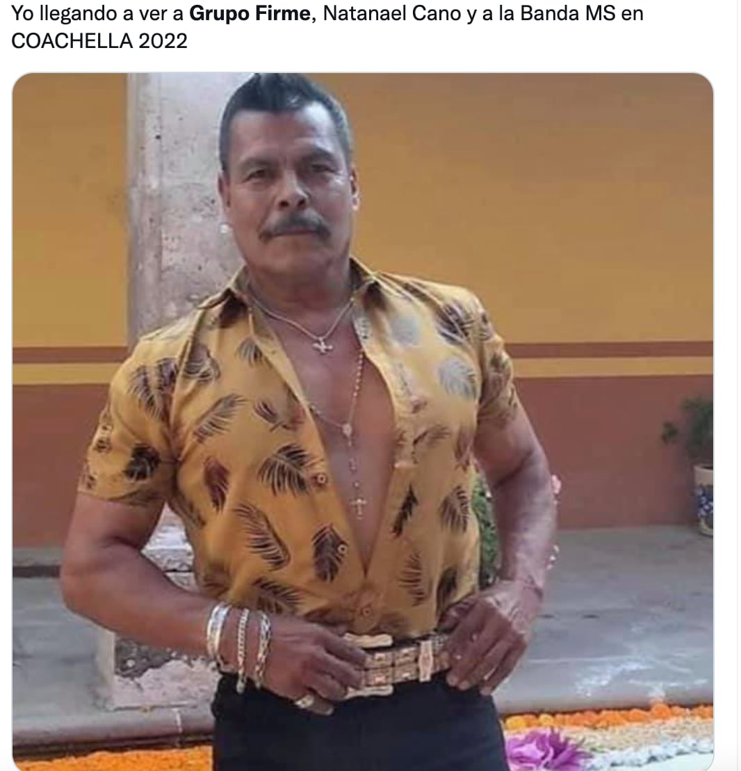 Meme de Harry Styles y Grupo Firme en el Coachella