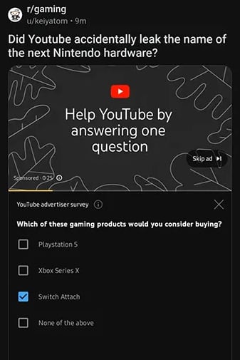 Revelan por error nombre del Nintendo Switch 2