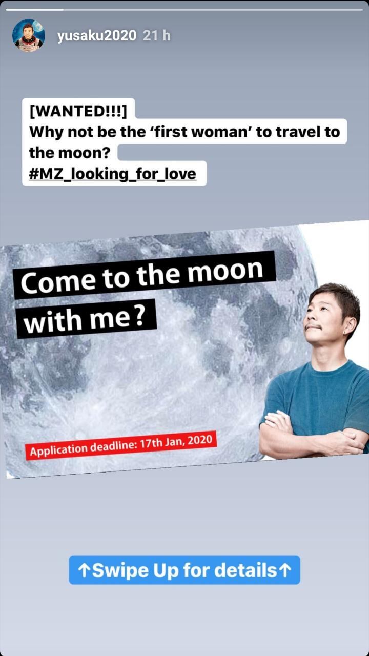 Yusaku Maezawa ha puesto un anuncio para buscar a su compañera de viajes y de vida