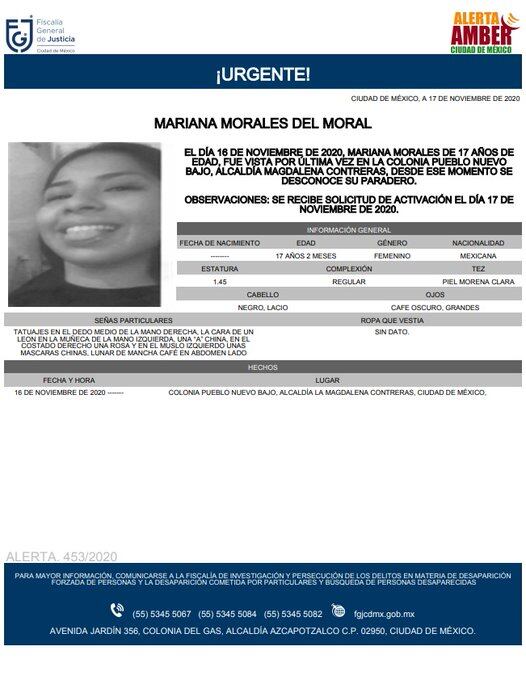 Ficha de búsqueda de Mariana
