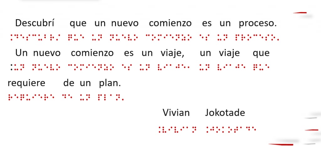 ¿Cómo felicitar en braille? 5 frases cortas y motivadoras que puedes imprimir