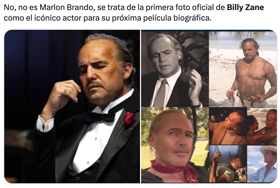 Usuarios comentan la transformación de Billy Zane en Marlon Brando