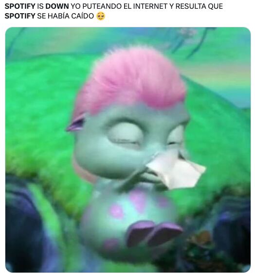 Estos son los memes por la caída de Spotify