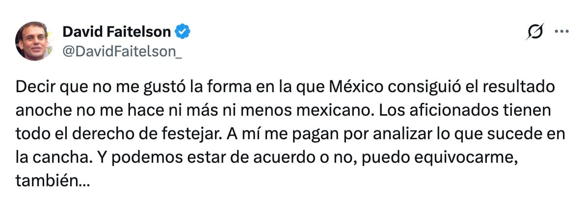 David Faitelson defiende sus críticas a la Selección Nacional