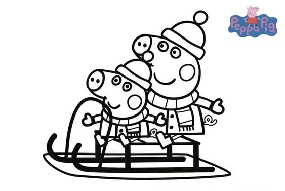 Dibujos de Peppa Pig de Navidad