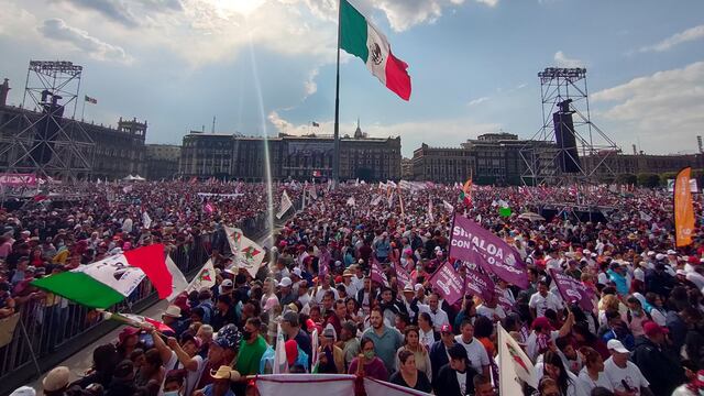 Andrés Manuel López Obrador, presidente de México, durante la Conmemoración de 85 Aniversario de la Expropiación Petrolera en el Zócalo capitalino