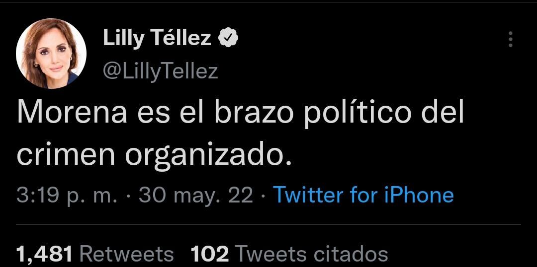 Lilly Téllez arremete contra Morena