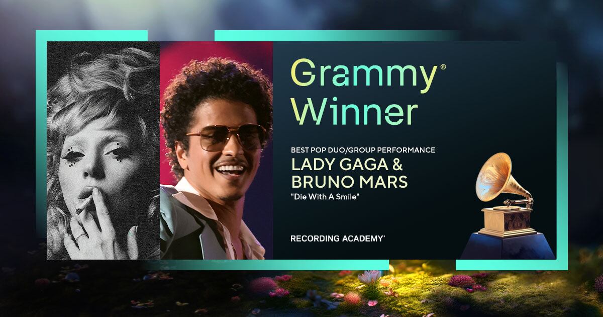 Lady Gaga y Bruno Mars, ganadores Premios Grammy 2025