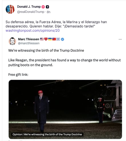 “Ya es tarde”: Trump lanza mensaje directo a Irán