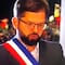 VIDEO: Un aliviado Gabriel Boric, presidente de Chile, deja de sonreír al terminar su primer discurso