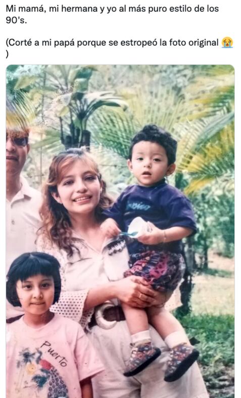 Tuit con fotografía familiar