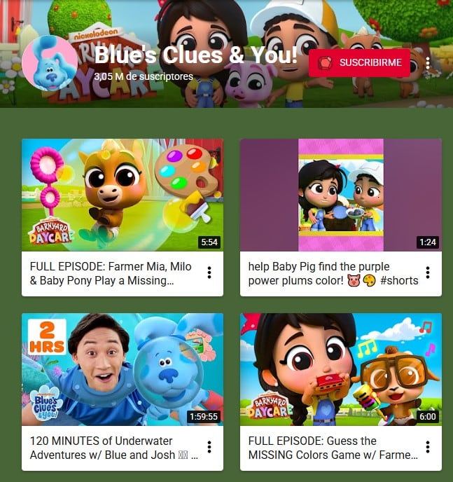 Canales seguros y divertidos en YouTube Kids