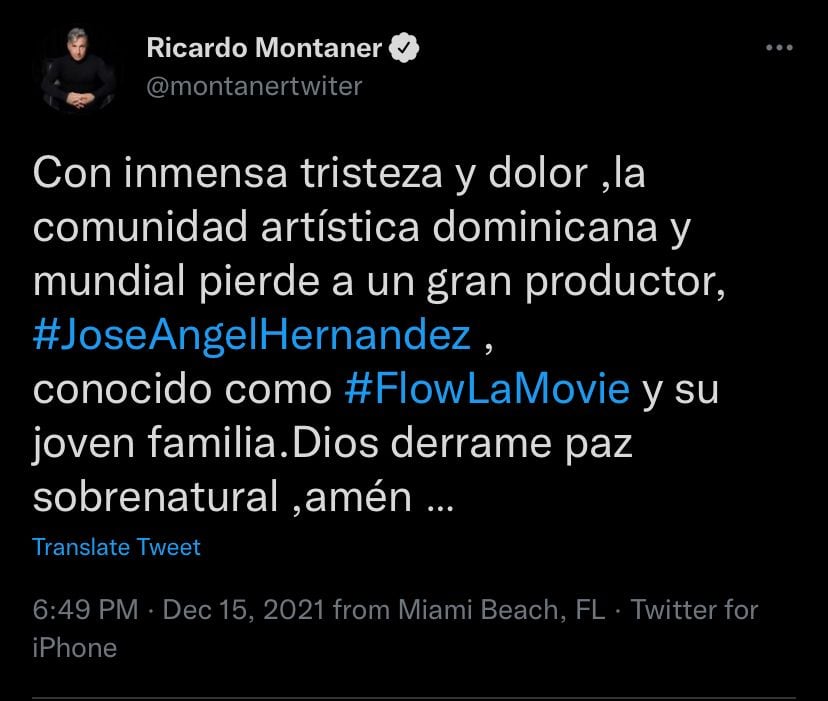 Ricardo Montaner despide a Flow la Movie