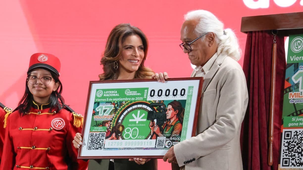 Lotería Nacional celebra con boleto los 80 años de Estudios Churubusco