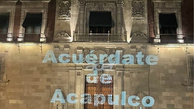 Proyectan provocativo mensaje sobre Palacio Nacional