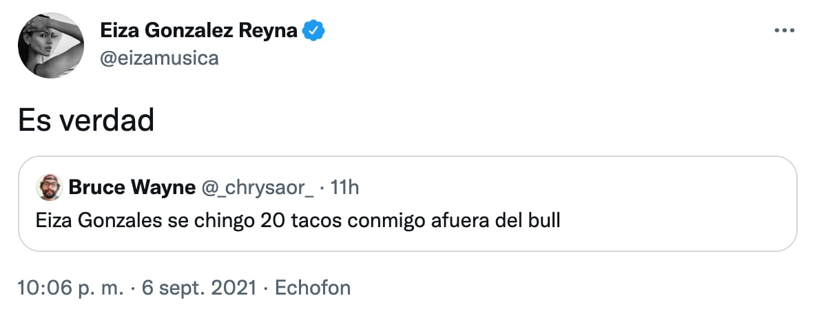 Tuit de Eiza González