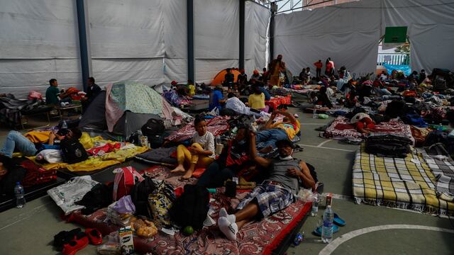 Migrantes en la Casa del Peregrino en CDMX