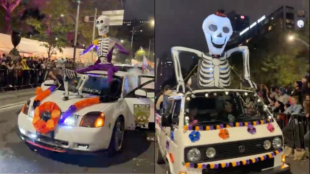 Contingente de catrinas gigantes en Mega Procesión de Catrinas 2024