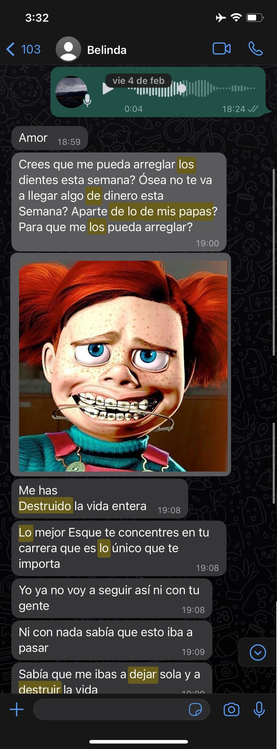 Memes sobre los dientes de Belinda