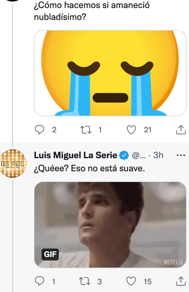 Memes sobre la dinámica de 'Luis Miguel, la serie'
