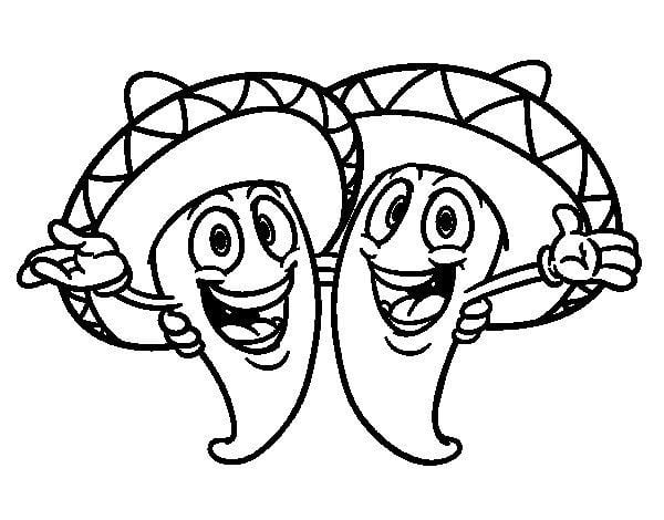 Dibujo de chile mexicano