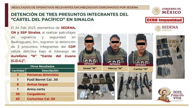 Detienen a sicarios de Aureliano Guzmán