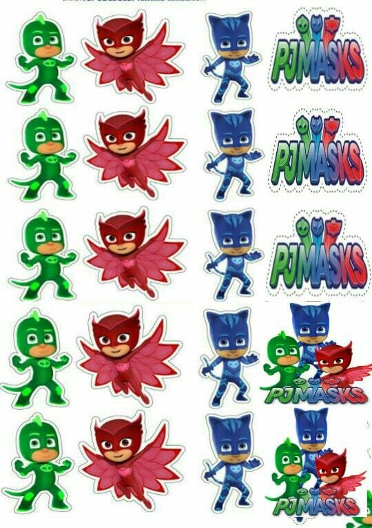 Plantillas para imprimir para stickers de PJ Masks